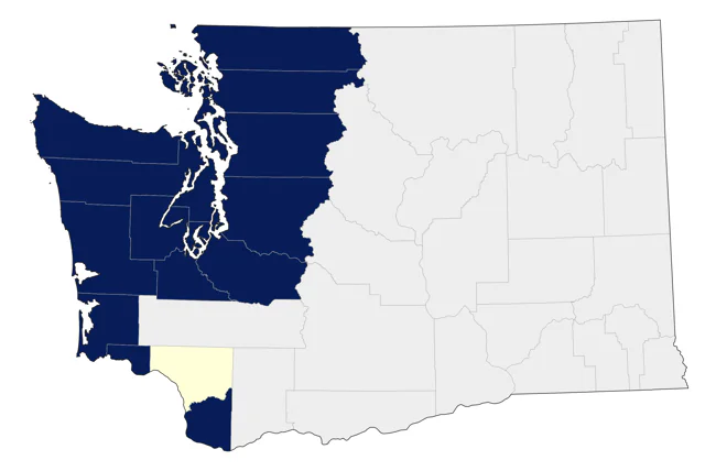 Brandt's Cormorant county map