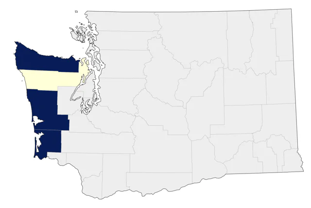 Buller's Shearwater county map