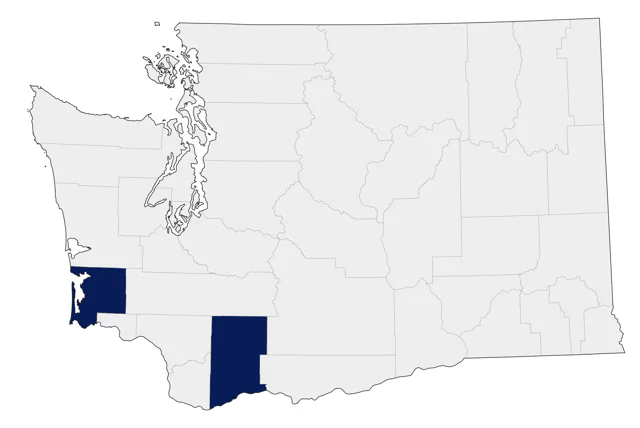 California Condor county map