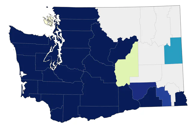 California Scrub-Jay county map