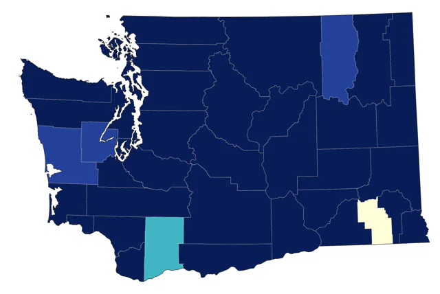 Canvasback county map