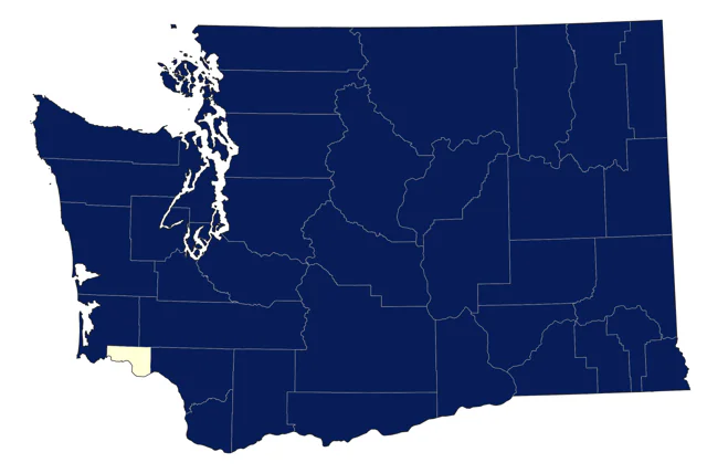 Cassin's Vireo county map