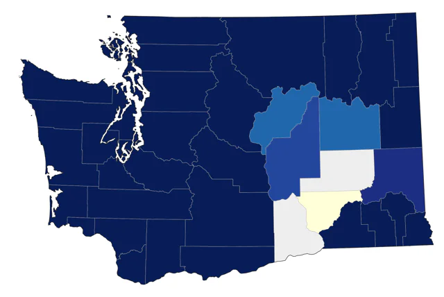Chestnut-backed Chickadee county map