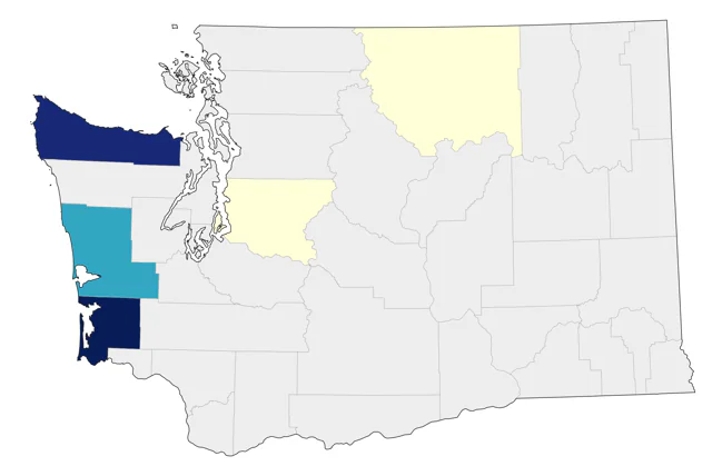 Chestnut-collared Longspur county map