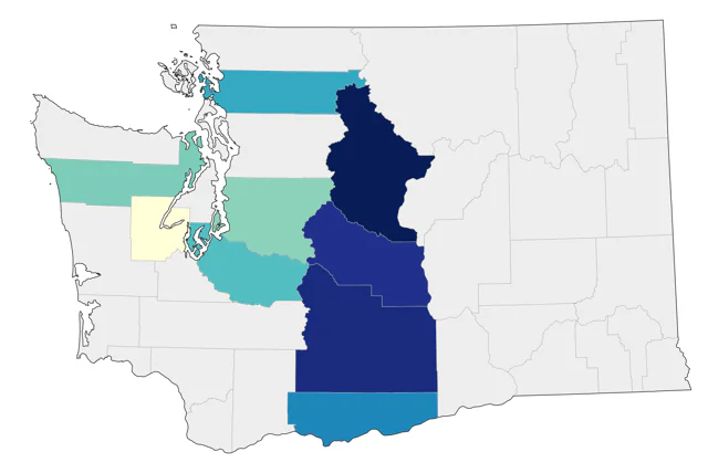 Costa's Hummingbird county map