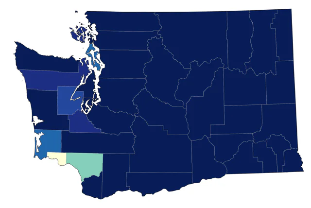 Eastern Kingbird county map