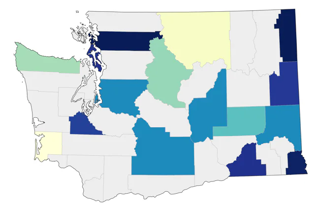 Eastern Phoebe county map