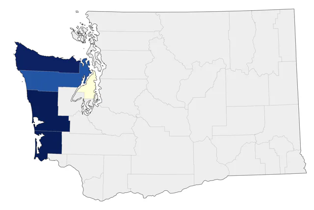 Flesh-footed Shearwater county map