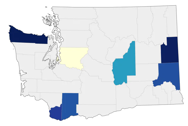 Hooded Warbler county map