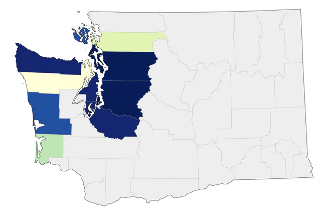 Horned Puffin county map