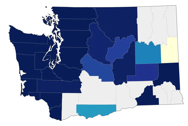 Hudsonian Whimbrel county map