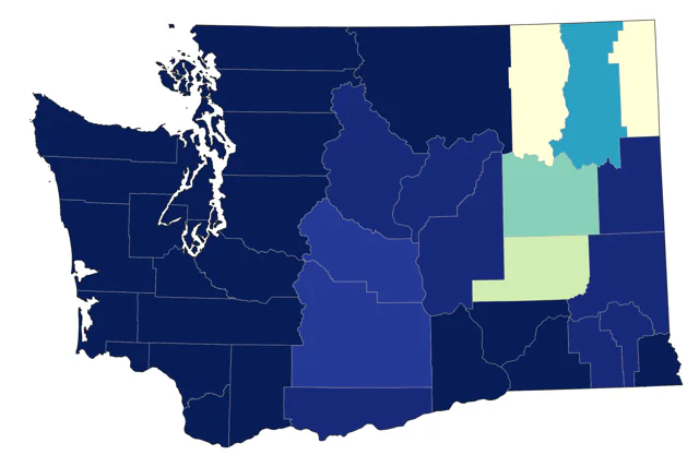 Iceland Gull county map