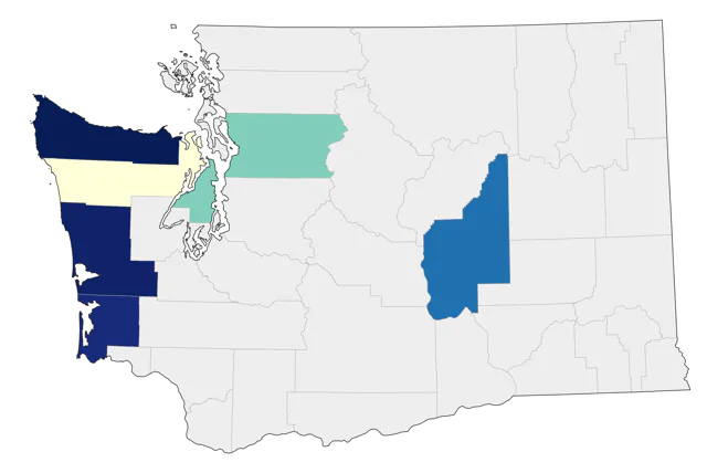 Laughing Gull county map