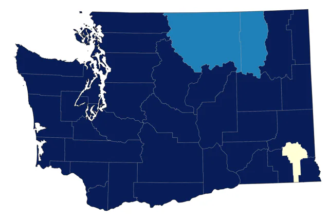 Least Sandpiper county map