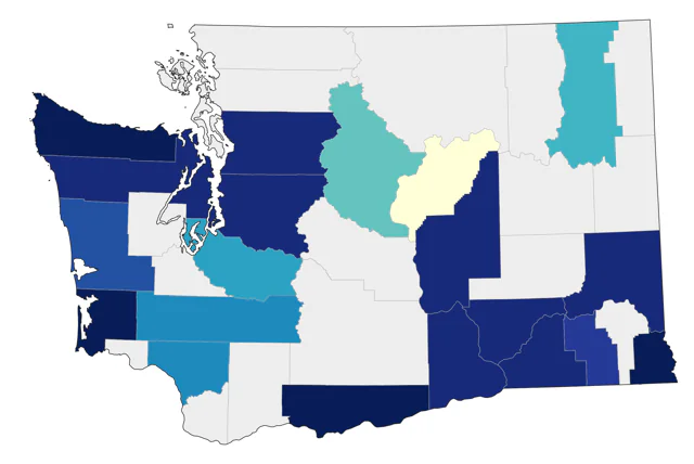 Lesser Black-backed Gull county map