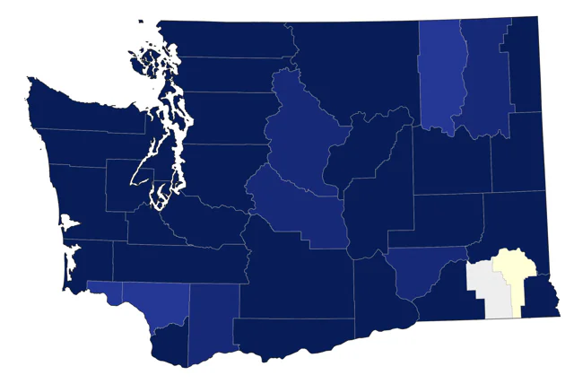 Lesser Yellowlegs county map