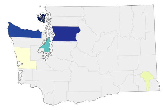 Long-billed Murrelet county map