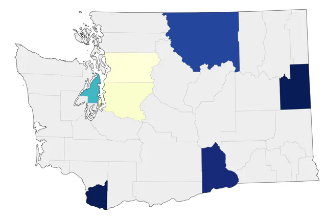 Monk Parakeet county map