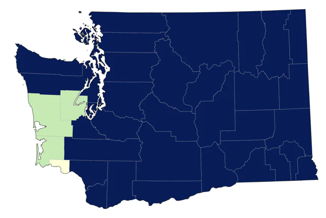 Mountain Bluebird county map