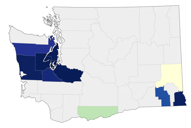 Mountain Quail county map