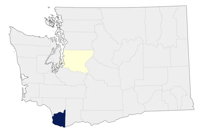 Northern Red Bishop county map