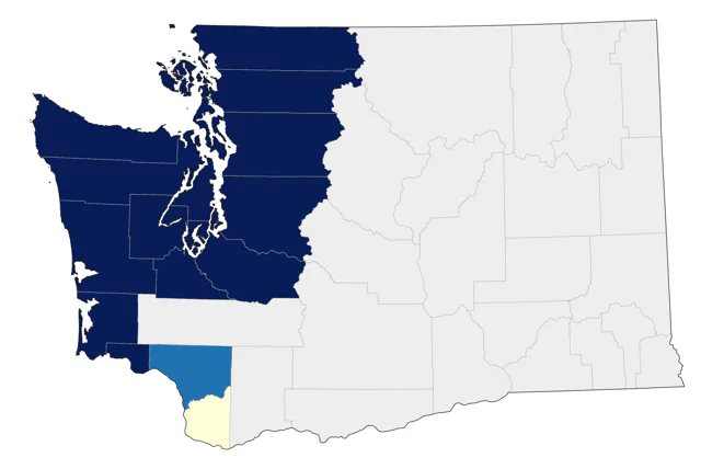 Pelagic Cormorant county map