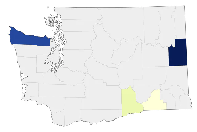 Prothonotary Warbler county map