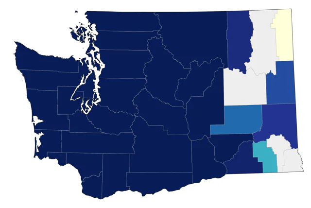 Purple Finch county map