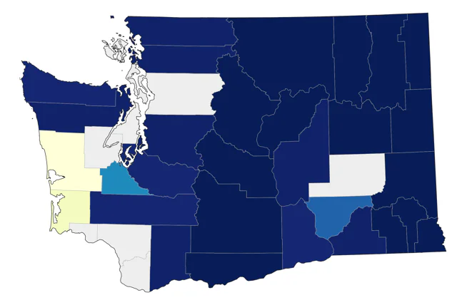 Pygmy Nuthatch county map