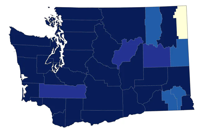 Red-breasted Merganser county map