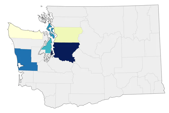 Red-necked Stint county map