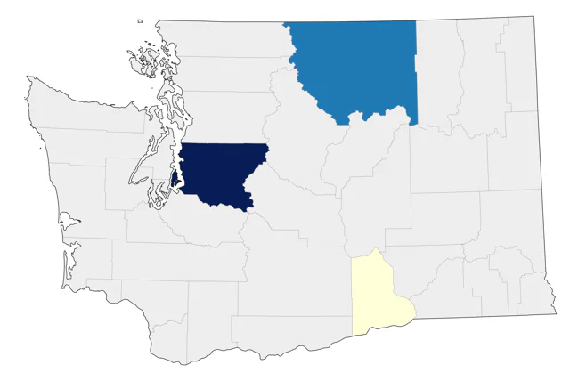 Ross's Gull county map