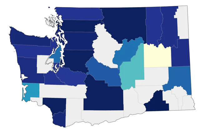 Rusty Blackbird county map