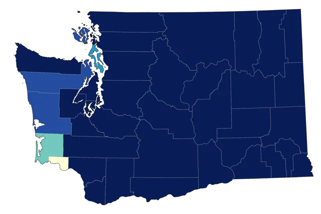 Say's Phoebe county map