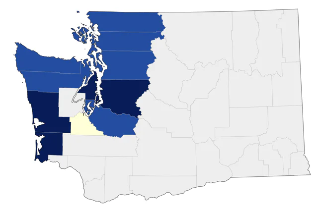 Short-tailed Shearwater county map