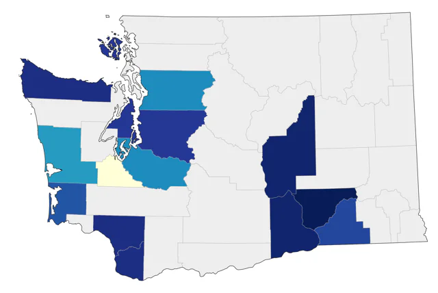 Slaty-backed Gull county map