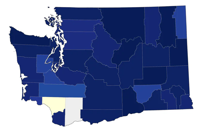 Snow Bunting county map