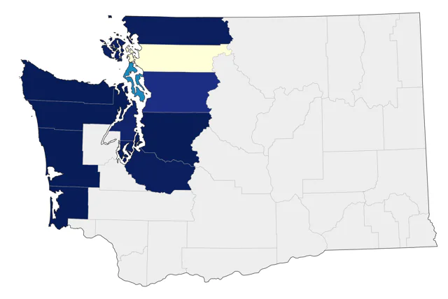 Sooty Shearwater county map