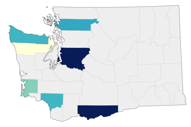 Summer Tanager county map