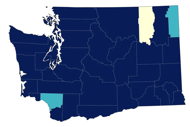 Western Grebe county map