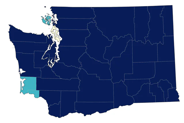 Western Kingbird county map