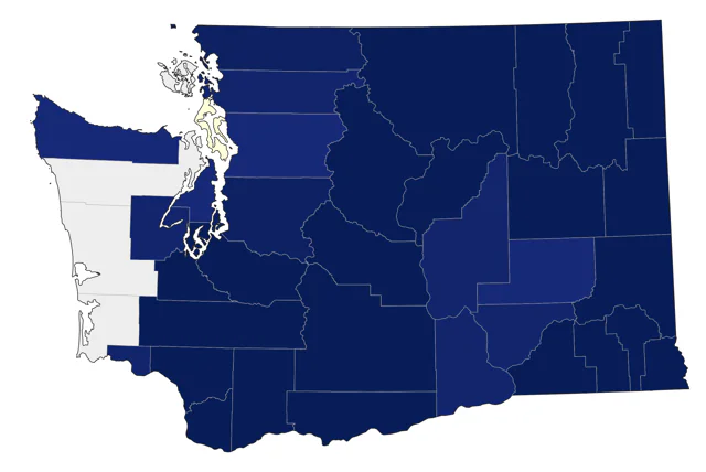 White-breasted Nuthatch county map