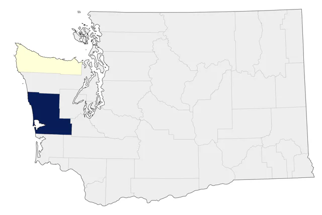 White-capped Albatross county map