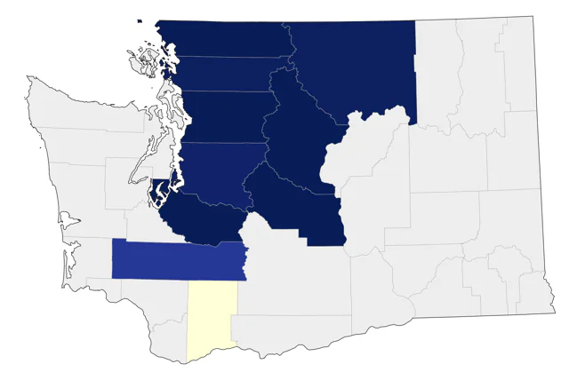 White-tailed Ptarmigan county map