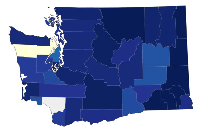 White-winged Crossbill county map