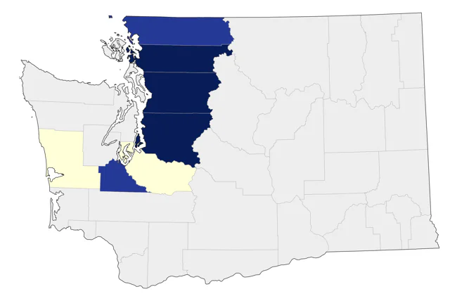 Whooper Swan county map