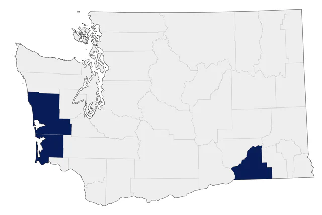 Wilson's Plover county map