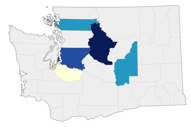 Winter Wren county map