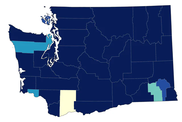 Yellow-headed Blackbird county map