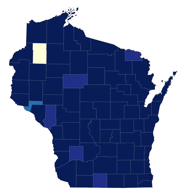 American Black Duck county map